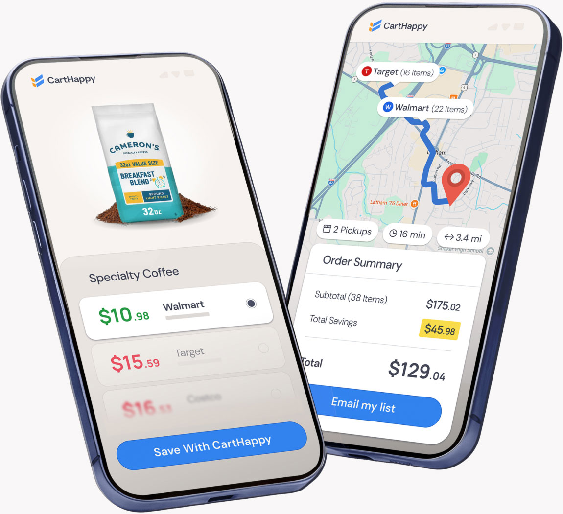 Build your grocery cart. Buy it at the lowest price.